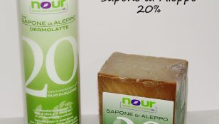 dermolatte e cubo di sapone di aleppo